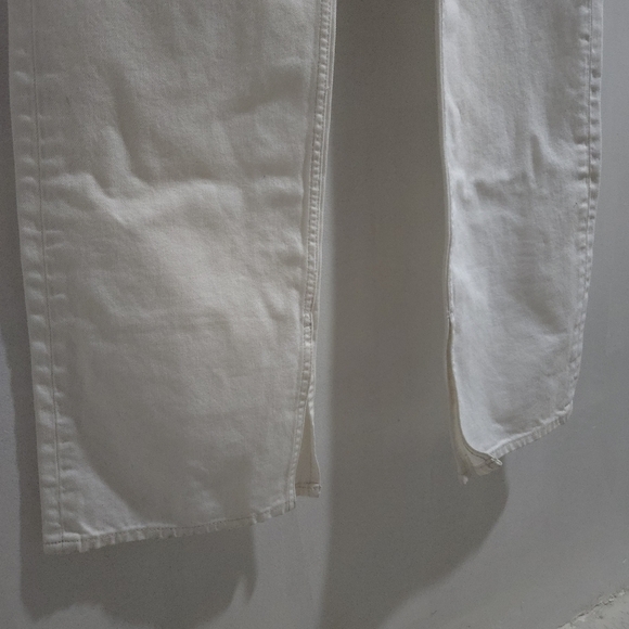 MNG |  White Straight Leg Jeans Crisp Minimalist Style , Miranda - Picture 4 of 13